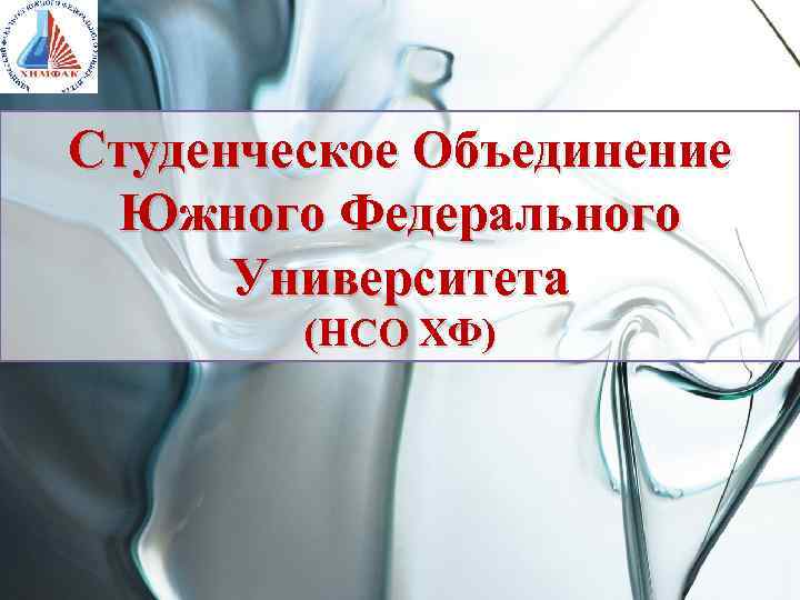 Студенческое Объединение Южного Федерального Университета (НСО ХФ) 