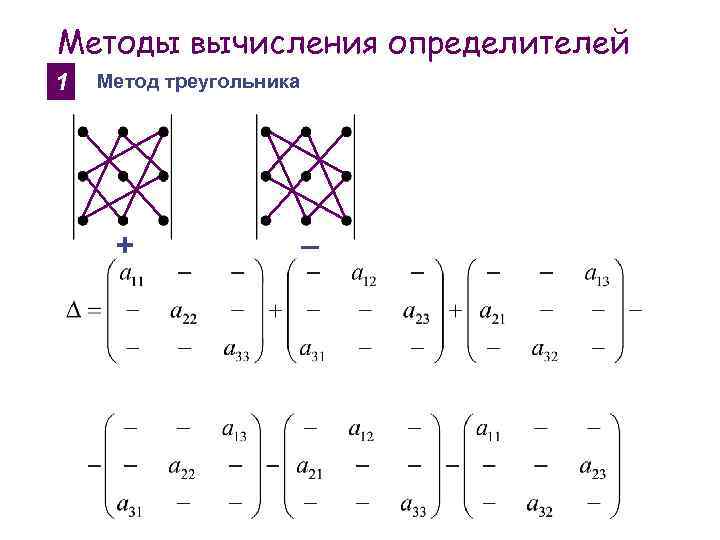 Способ вычислить. Способы вычисления определителя матрицы. Решение матрицы методом треугольника. Вычисление определителя матрицы методом треугольника. Как решать матрицы методом треугольника.