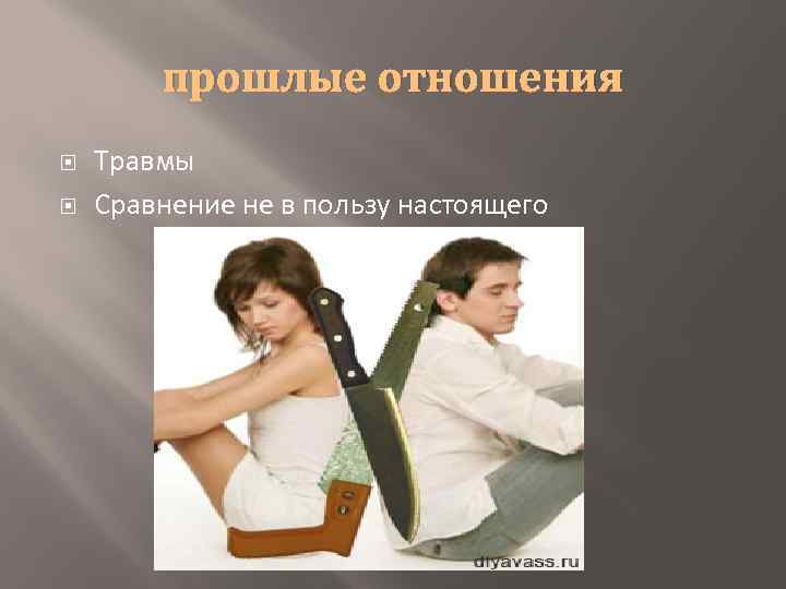 прошлые отношения Травмы Сравнение не в пользу настоящего 