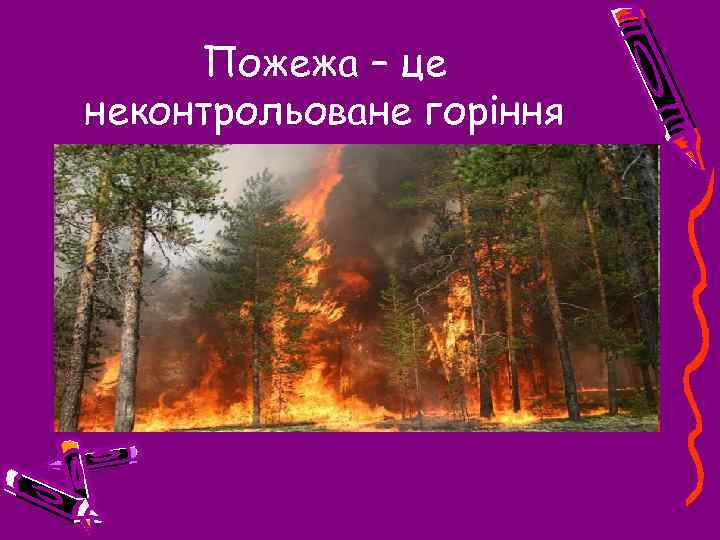 Пожежа – це неконтрольоване горіння 