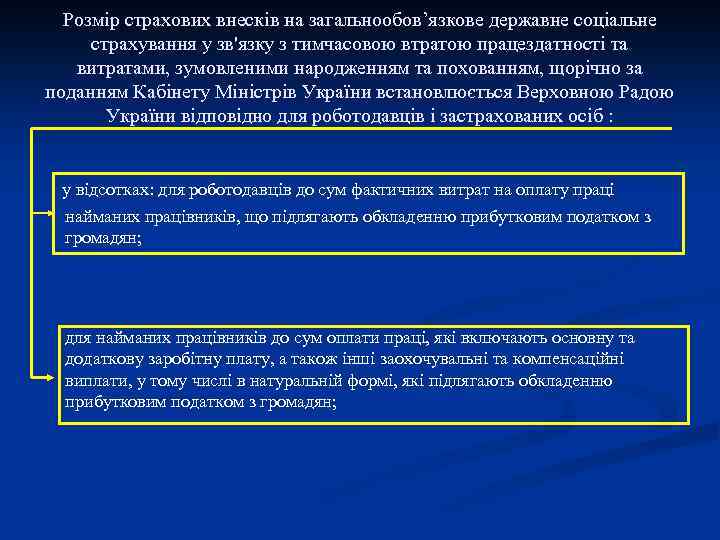 Розмір страхових внесків на загальнообов’язкове державне соціальне страхування у зв'язку з тимчасовою втратою працездатності