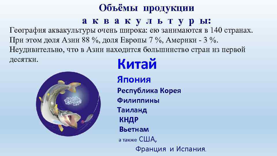 Объёмы продукции а к в а к у л ь т у р ы: