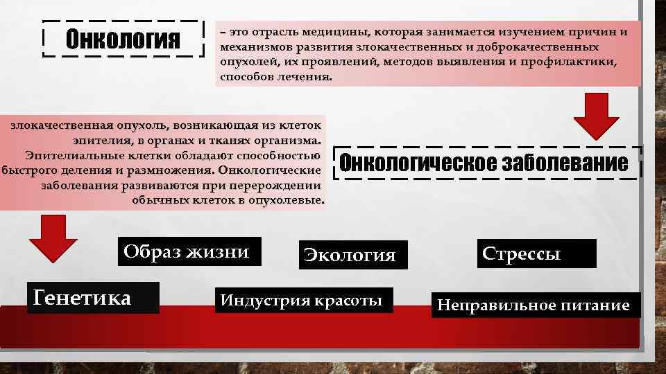 Онкология – это отрасль медицины, которая занимается изучением причин и механизмов развития злокачественных и