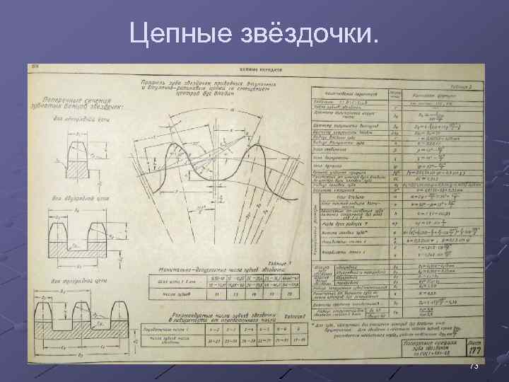 Цепные звёздочки. 73 
