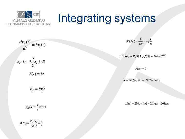  Integrating systems 