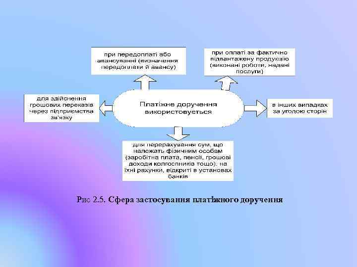 Рис 2. 5. Сфера застосування платіжного доручення 