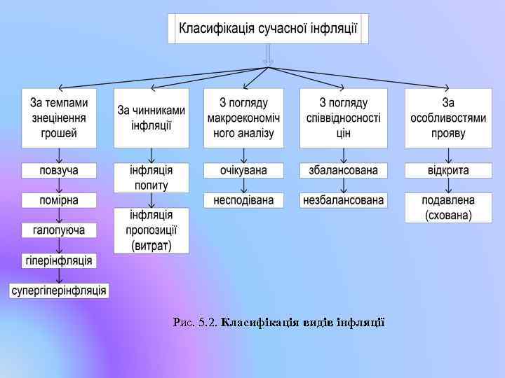 Рис. 5. 2. Класифікація видів інфляції 