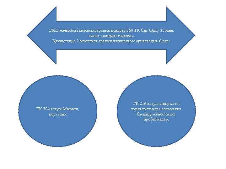 СМС жөніндегі мемлекетаралық кеңесте 250 ТК бар. Олар 20 мың астам стандарт әзірледі. Қазақстанда