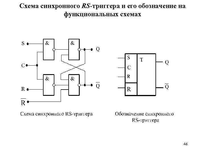 Триггер dff схема