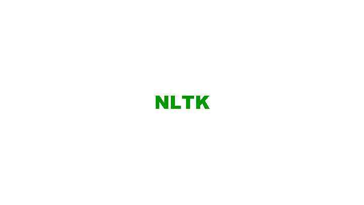 NLTK 