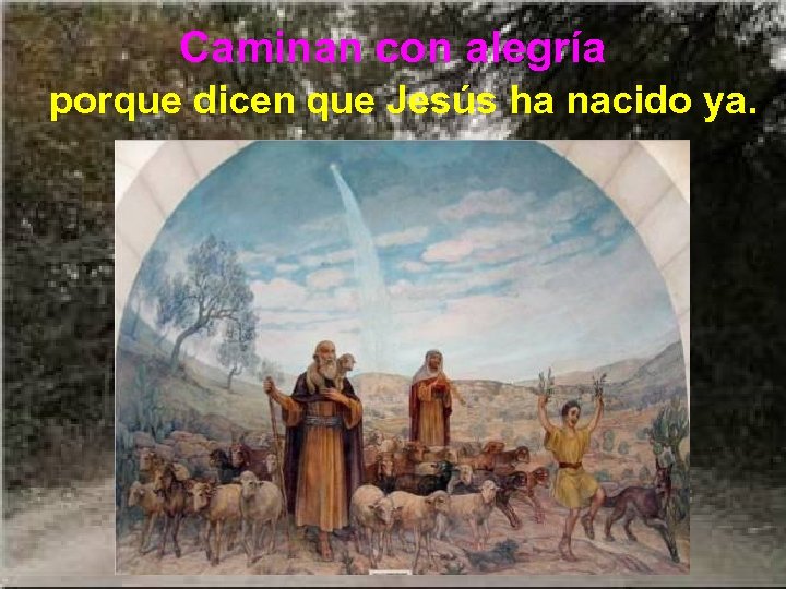 Caminan con alegría porque dicen que Jesús ha nacido ya. 