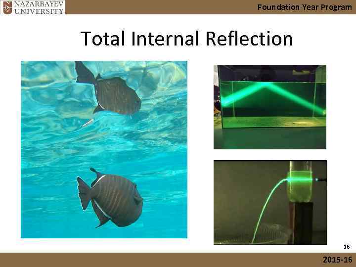 Foundation Year Program Total Internal Reflection 16 2015 -16 