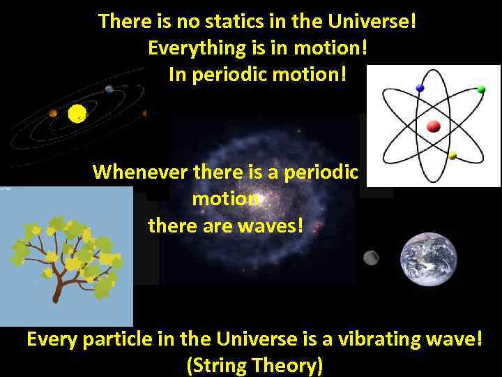 There is no statics in the Universe! Everything is in motion! In periodic motion!