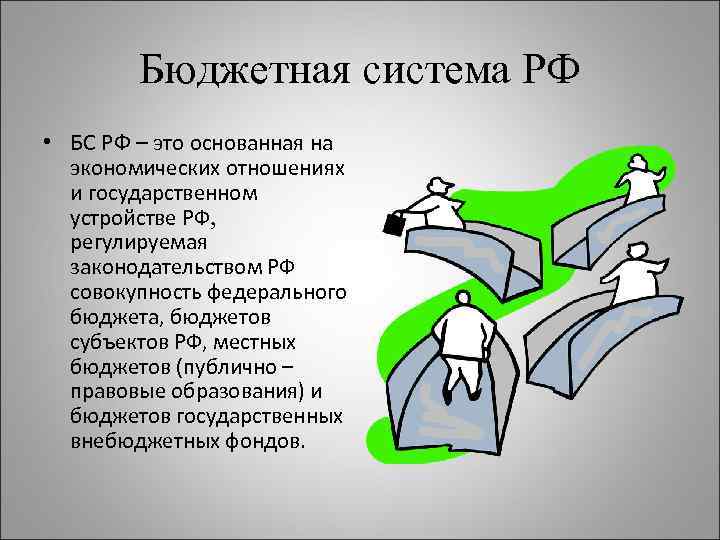 Бюджетная система РФ • БС РФ – это основанная на экономических отношениях и государственном