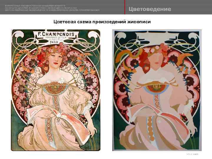 Цветовая схема произведений живописи 