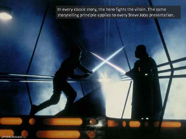 In every classic story, the hero fights the villain. The same storytelling principle applies