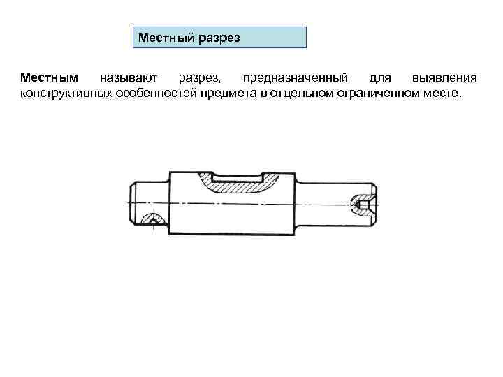 Для ограничения на чертеже местного разреза применяется