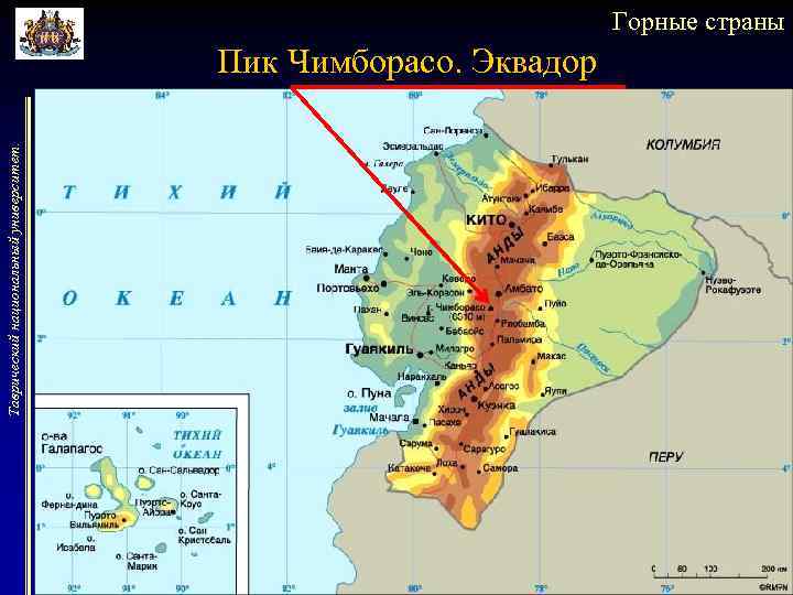 Таврический национальный университет. Горные страны Пик Чимборасо. Эквадор 