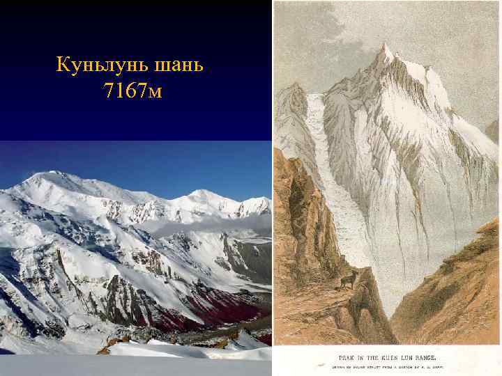 Горные страны Куньлунь шань 7167 м 