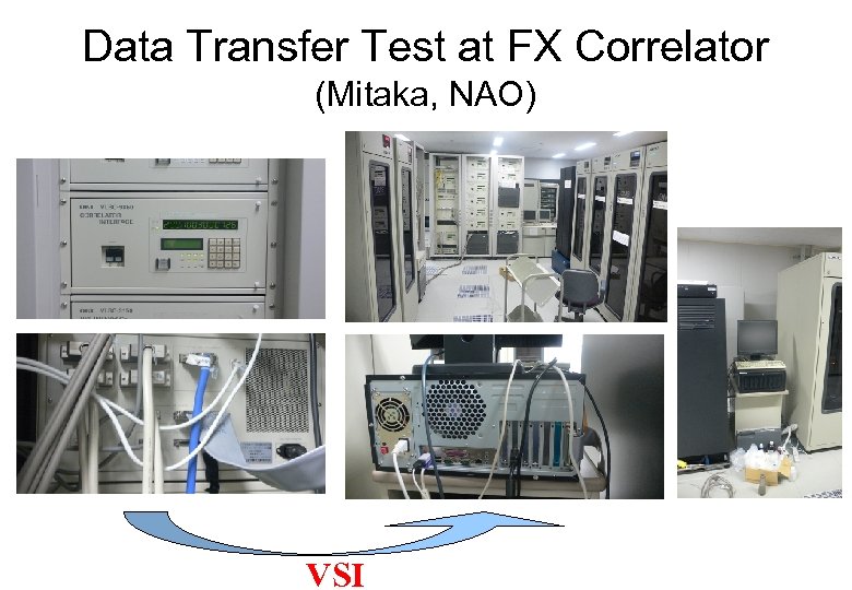 Data Transfer Test at FX Correlator (Mitaka, NAO) VSI 
