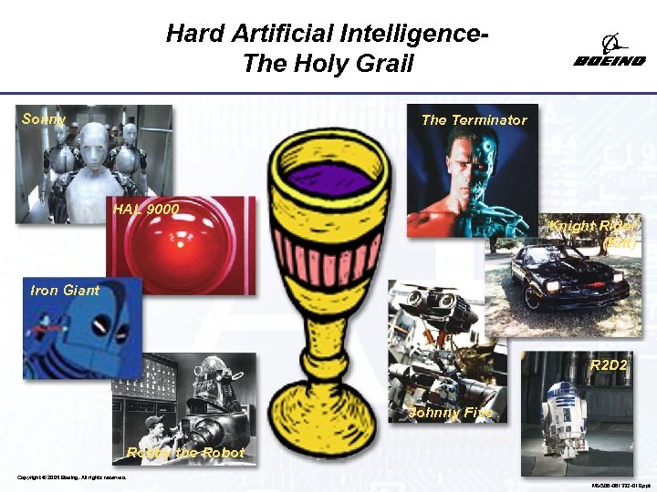 Hard Artificial Intelligence. The Holy Grail Sonny The Terminator HAL 9000 Knight Rider (Kitt)