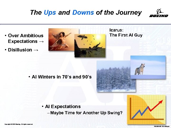 The Ups and Downs of the Journey Icarus: The First AI Guy • Over