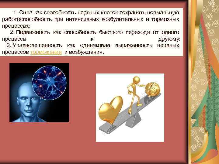  1. Сила как способность нервных клеток сохранять нормальную работоспособность при интенсивных возбудительных и