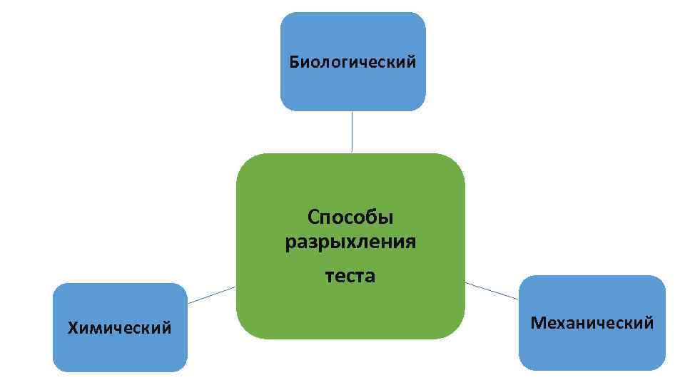 Биологический Способы разрыхления теста Химический Механический 