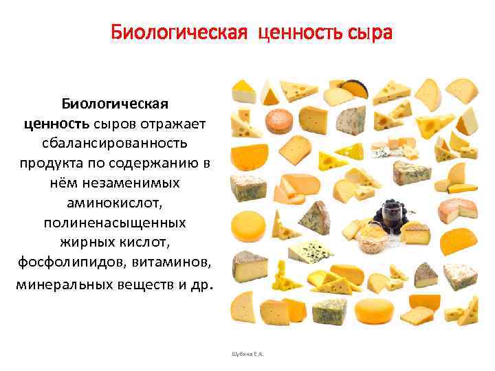 Биологическая ценность сыра Биологическая ценность сыров отражает сбалансированность продукта по содержанию в нём незаменимых