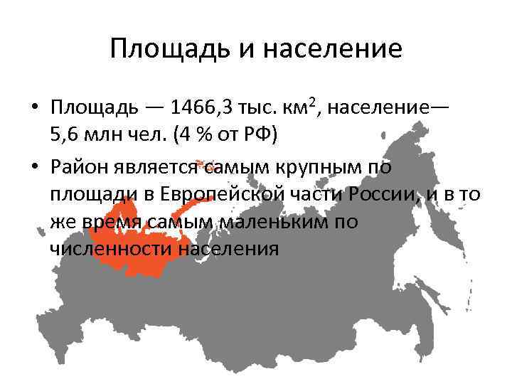 Площадь территории европейской части россии