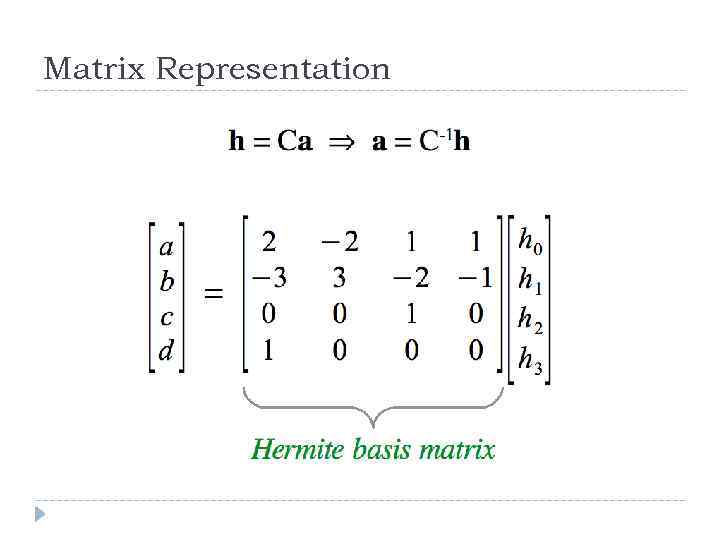 Matrix Representation 