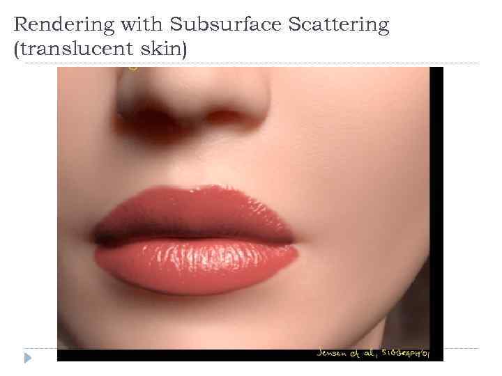 Rendering with Subsurface Scattering (translucent skin) 