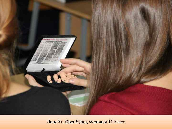Лицей г. Оренбурга, ученицы 11 класс 