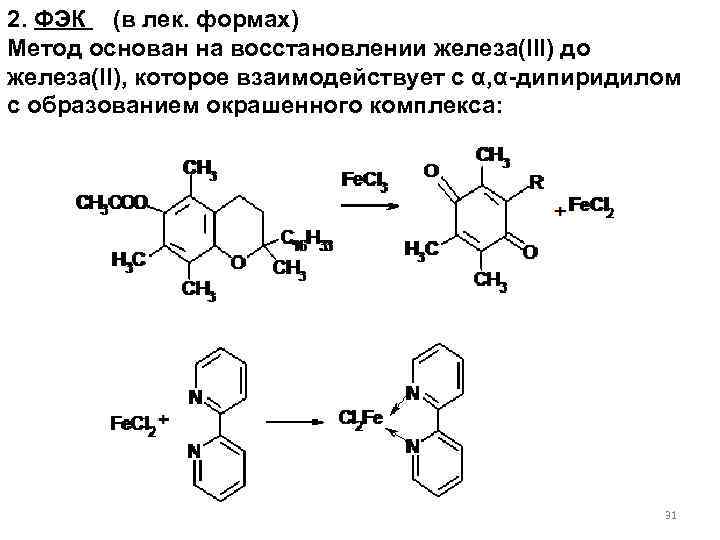 Восстановление железа 3