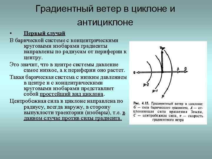 Скорость передвижения антициклона. Градиентный ветер в циклонах и антициклонах. Градиентный ветер в циклоне. Сила барического градиента. Геострофический ветер градиентный ветер.