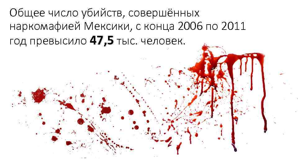 Общее число убийств, совершённых наркомафией Мексики, с конца 2006 по 2011 год превысило 47,