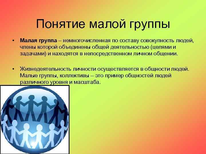 Дайте понятия группы