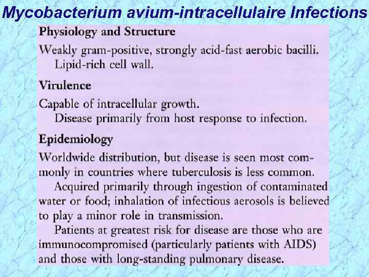 Mycobacterium avium-intracellulaire Infections 