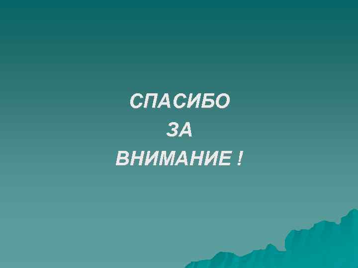 СПАСИБО ЗА ВНИМАНИЕ ! 