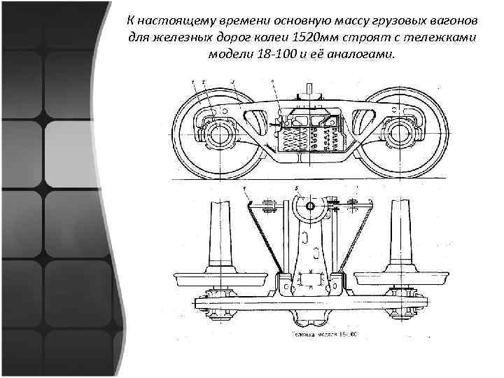 Тележка модели 18 100 грузовых вагонов