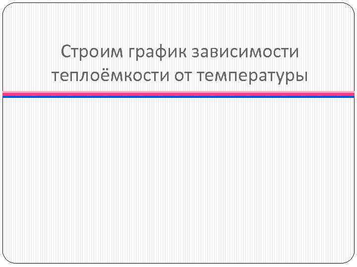 Строим график зависимости теплоёмкости от температуры 