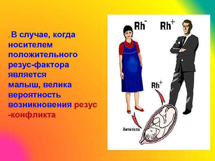 . В случае, когда носителем положительного резус-фактора является малыш, велика вероятность возникновения резус -конфликта