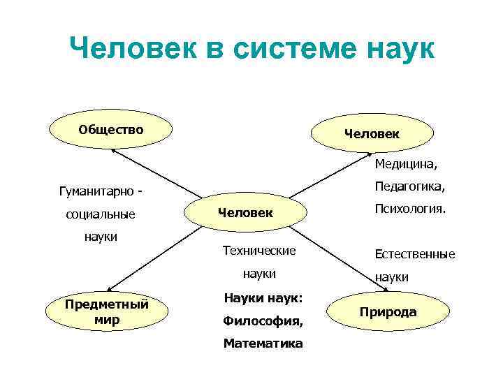 Человек в системе наук Общество Человек Медицина, Педагогика, Гуманитарно социальные науки Человек Технические науки