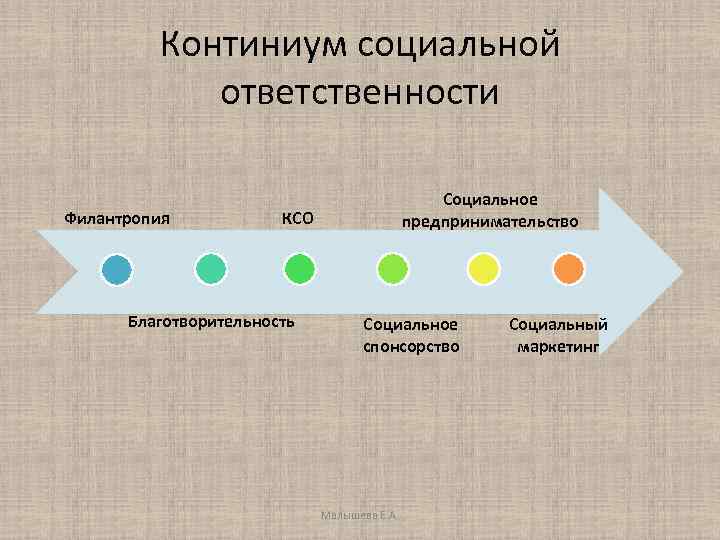 Континиум социальной ответственности Филантропия Социальное предпринимательство КСО Благотворительность Социальное спонсорство Малышева Е. А. Социальный