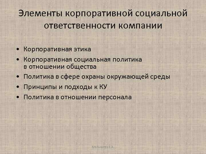 Корпоративная социальная политика организации. Корпоративная социальная политика. Элементы корпоративной социальной ответственности.