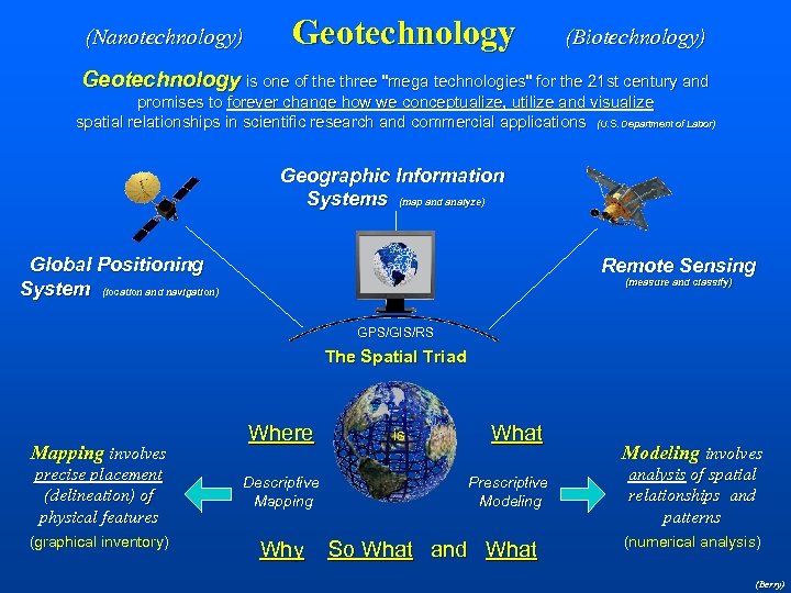 (Nanotechnology) Geotechnology (Biotechnology) Geotechnology is one of the three 