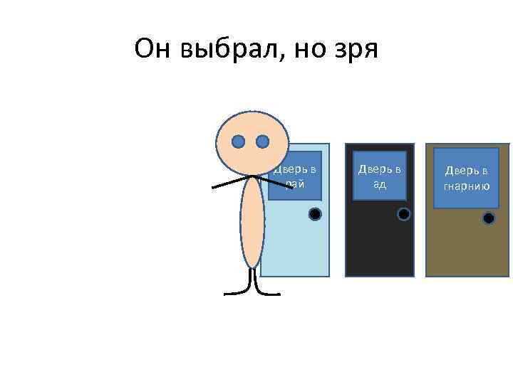 Он выбрал, но зря Дверь в рай Дверь в ад Дверь в гнарнию 