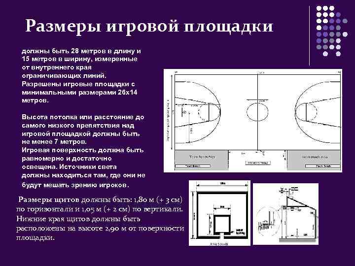 Высота спортивного зала должна составлять не менее