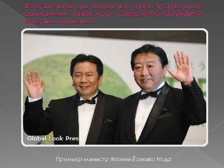 Японские министры назвали этот проект 