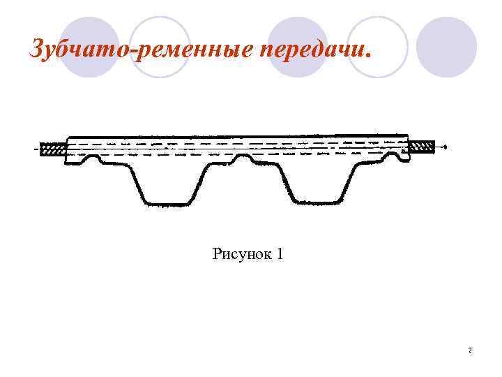 Зубчато-ременные передачи. Рисунок 1 2 